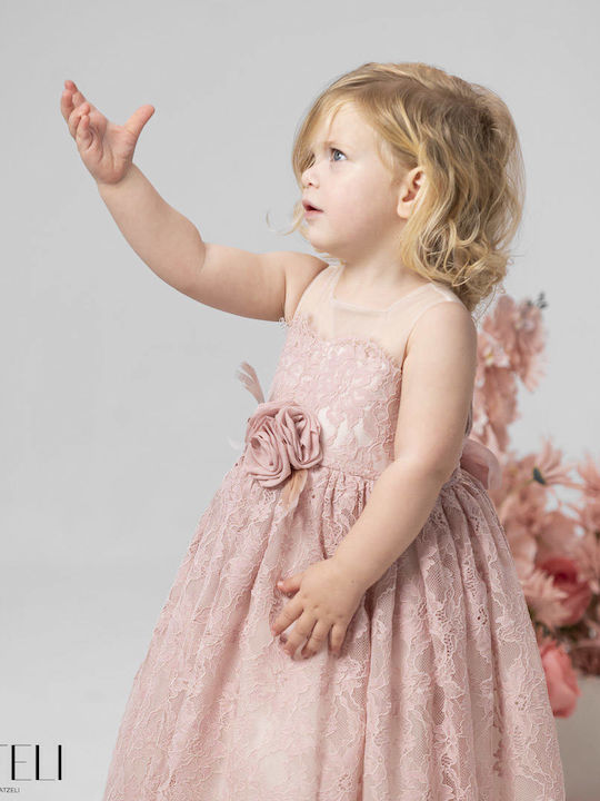 Vinteli Rosa Taufkleid für Mädchen