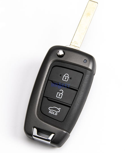 Foldable Key Shell Hyundai Tucson I30 Ix25 Creta Kona Cantus 3 Buttons