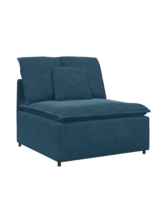 Vier Sitzer Samt Blau 300x100x64cm