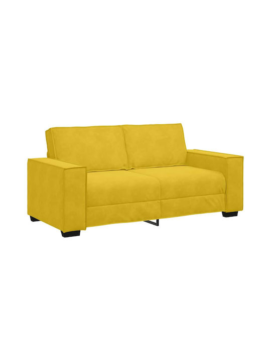 Двуместен Диван Кадифен Жълт 180x78x84см