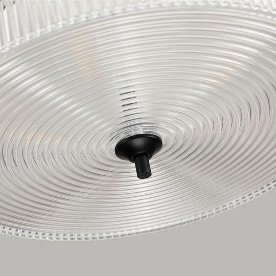 Agora Lighting Adjustable Black Pendant Ceiling Light with E27 Socket 45cm
