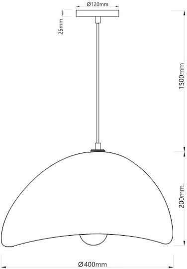 Agora Lighting Регулируемо Висящо Таванно Осветително Тяло Сивo с Цокъл E27 40см