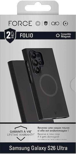 Force Case Husa Magsafe Galaxy S26 Ultra Întărită Antisoc 2m Suport Card Negru