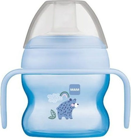 Mam Educational Sippy Cup Plastic with Handles Blue for 4m+m+ 150ml
