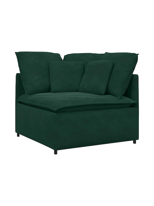 Vier Sitzer Samt Sofa Dunkelgrün 300x100x64cm