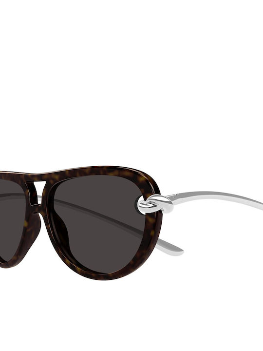 Bottega Veneta Unisex Γυαλιά Ηλίου με Καφέ Σκελετό και Καφέ Φακό