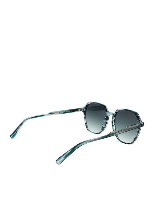 Ana Hickmann Women's Sunglasses with Blue Plastic Frame and Green Gradient Lens HI9162 E02