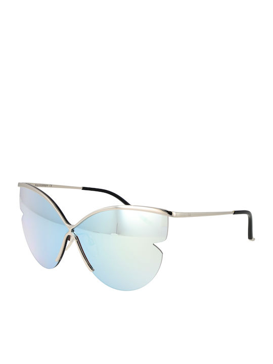Ana Hickmann Women's Sunglasses with Silver Metal Frame and Silver Mirror Lens AH3173 03B