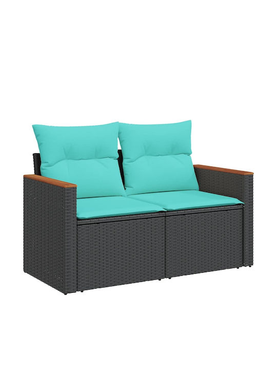Outdoor Corner Sofa Rattan with Cushions 62x62x69cm