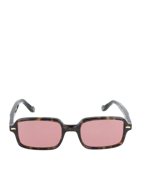 Kyme Unisex Sonnenbrillen mit Braun Tartaruga Horn umrandetem Rahmen und Braun Glas NILO 03