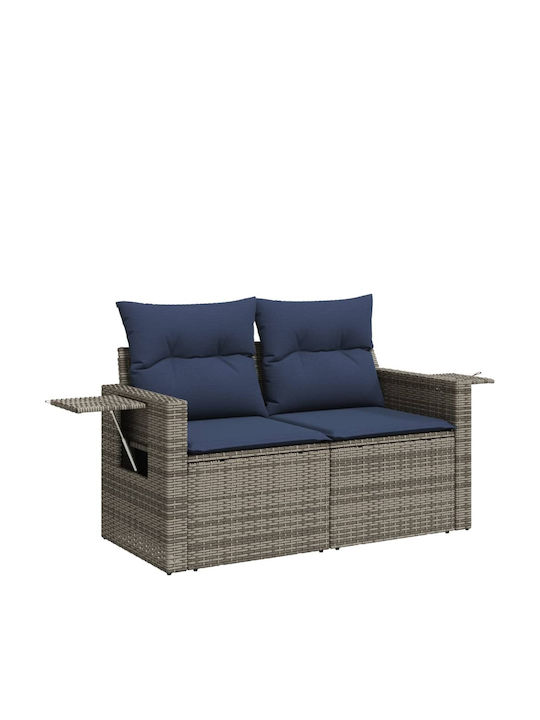 Ecksofa Outdoor Rattan mit Kissen 62x62x69cm