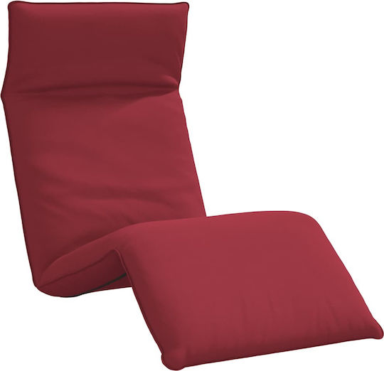 vidaXL vidaXL Beach Sunbed Red Foldable Metallic with Pillow 175x54cm