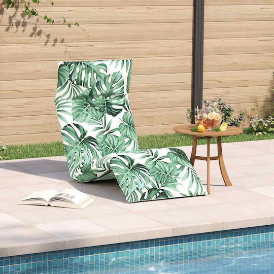 vidaXL vidaXL Beach Sunbed Green Foldable Metallic 175x54cm
