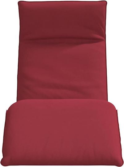 vidaXL vidaXL Beach Sunbed Red Foldable Metallic with Pillow 175x54cm