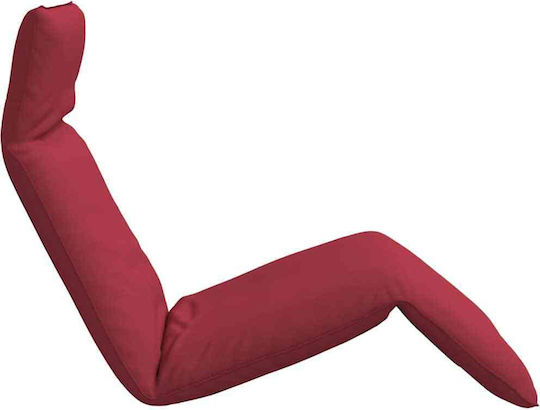 vidaXL vidaXL Beach Sunbed Red Foldable Metallic with Pillow 175x54cm