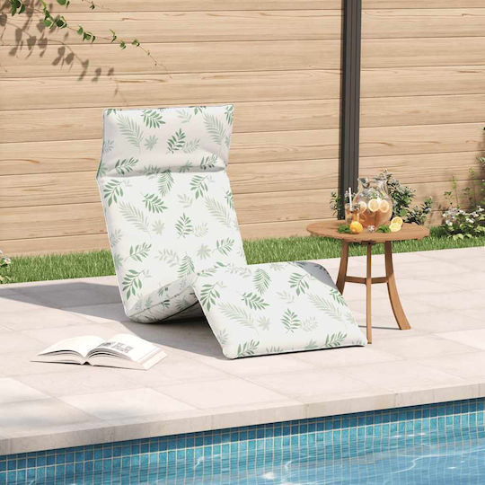 vidaXL vidaXL White Foldable Metallic Beach Sunbed 175x54cm