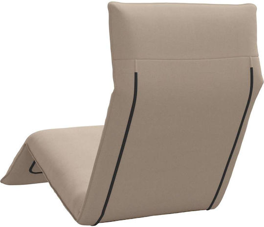 vidaXL Oxford Oxford Beach Sunbed Gray Foldable Metallic 175x54cm