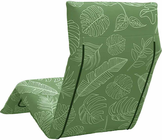 vidaXL vidaXL Beach Sunbed Green Foldable Metallic 175x54cm