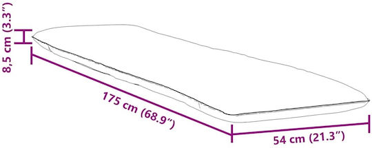 vidaXL Oxford Oxford Beach Sunbed Gray Foldable Metallic 175x54cm