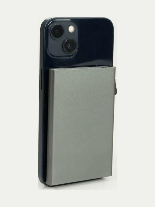 Men's Card Wallet with RFID Silver