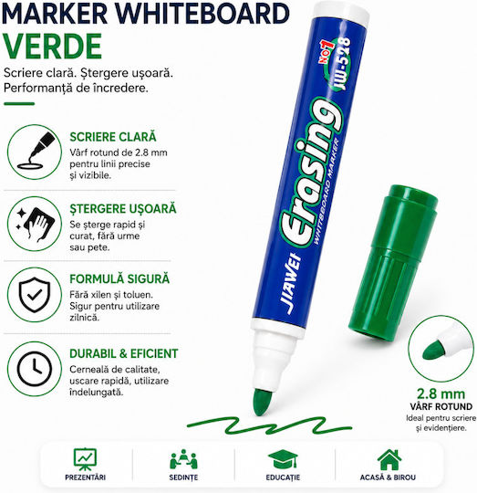 Μαρκαδόροι Πίνακα Green 2.8mm Σετ 10τμχ