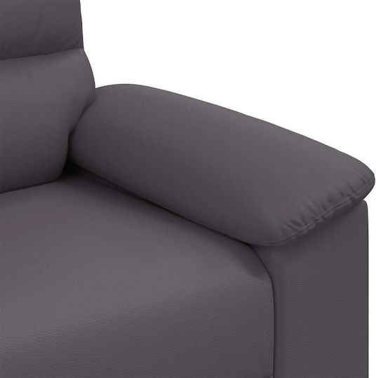 Doppelsitzer Sofa Künstliches Leder Grau 160x81x84cm