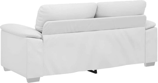 Canapea Cu Două Locuri Din Piele Ecologică Albă 180x81x84cm