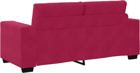 Двуместен Диван Кадифен Червено Вино 180x77x82см