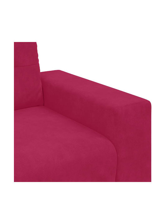 Doppelsitzer Sofa Samt Rot Wein 180x77x82cm