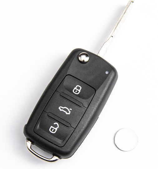 Дистанционно Ключ За Кола Електронно Vw Id48 3 Бутона 3t0837202