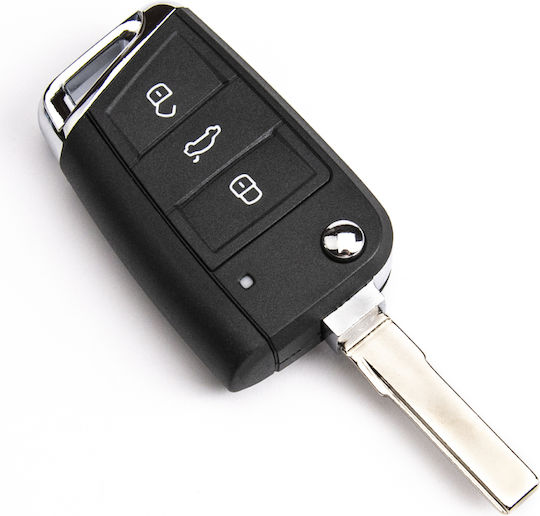 Дистанционно Ключ За Кола Vw Seat Skoda 3 Бутона Hu66 Hu162
