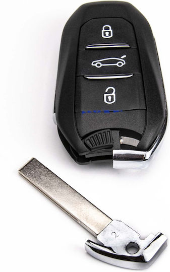 Дистанционно Ключ За Кола Peugeot 208 Citroen C4 Opel Astra 3 Бутона