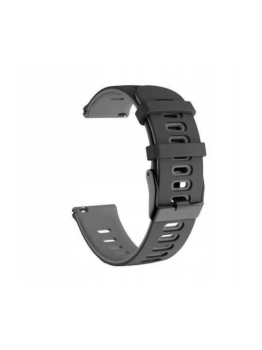 Spacecase Λουράκι Σιλικόνης Μαύρο (22mm)