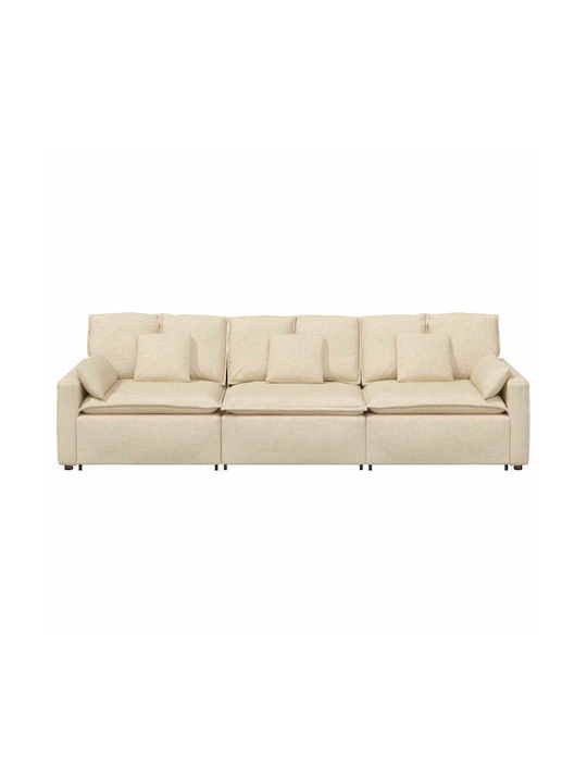Vier Sitzer Sofa Beige 324x105x64cm