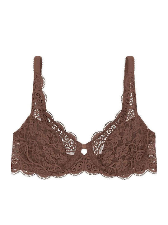Amourette 300 W X Balconette Balconette Bra without Padding Underwire Brown