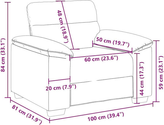 Polyrthrona Rote 100x81x84cm