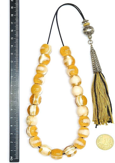 Roloi Komboloi Worry Beads with 23 Beads Made of Resin Length 37cm Multicolour