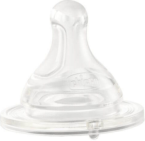 Chicco Silicone Bottle Teats Medium Flow for 2+ Months 2 Pieces