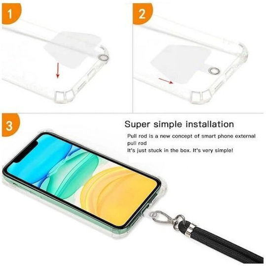 Λουράκι Λαιμού Lanyard Κινητό Μεταλλικό Γάντζο 75cm Τιρκουάζ