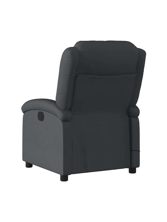 Relax Sessel aus Echtem Leder Schwarz 71x86.5x99.5cm