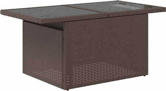 Set Cameră De Zi Pentru Exterior 7 Piese Maro Cu Perne