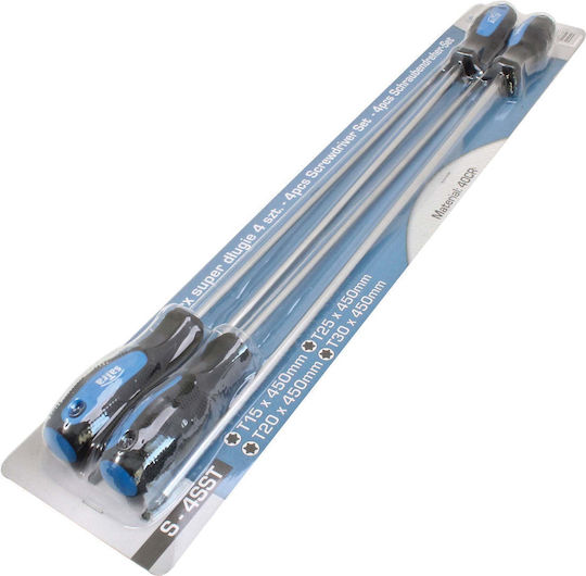 Σετ Κατσαβίδια Torx 450mm Έξτρα Μακριά 4 Τμχ