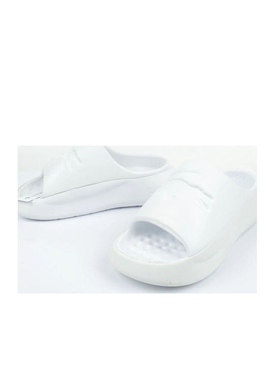 Women's Platform Slides White