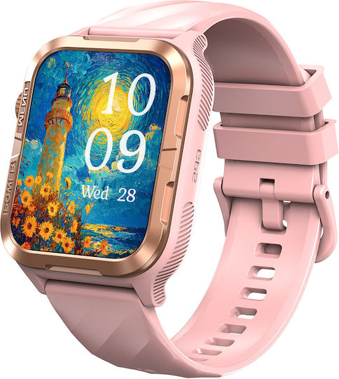 BlackView W10 Pro 46mm Smartwatch with Heart Rate Monitor Pink