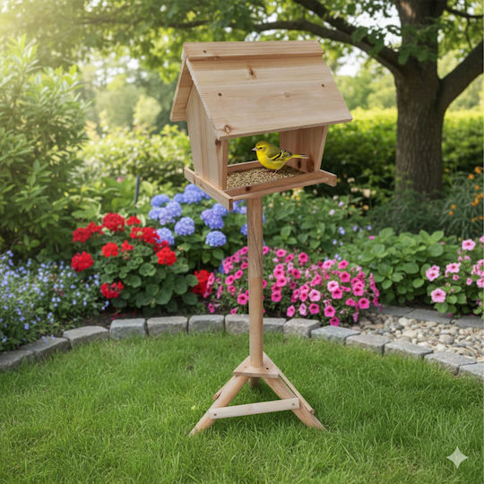 Relaxdays Spruce Wood Bird Feeders