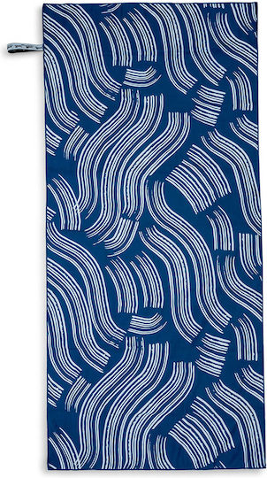 Easy Home Πετσέτα Microfiber Σώματος 200gr/m² Μπλε 150x70εκ.