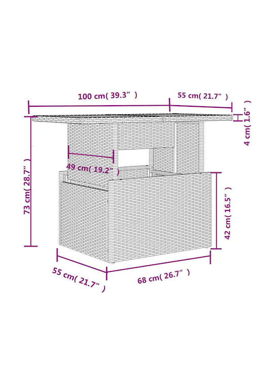 Set Cameră De Zi Pentru Exterior 7 Piese Gri Cu Perne