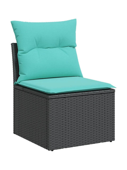 Three-Seater Outdoor Rattan Sofa With Cushions 55x62x69cm