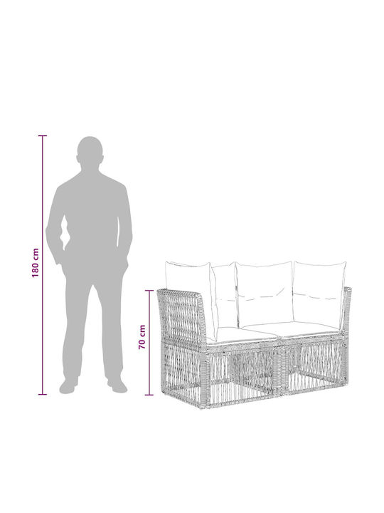 Viersitziges Outdoor-Sofa Rattan