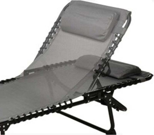 Progarden Gray Foldable Steel Beach Sunbed